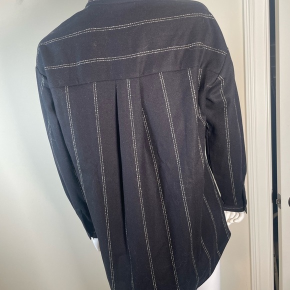 Black Striped Button-Up Shirt - Picture 7 of 14